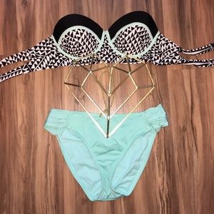 two piece swimsuit Mossimo bottoms